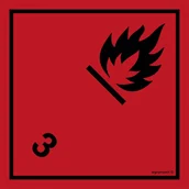 Systemy ekspozycyjne i znaki informacyjne - MB023 MATERIAŁY CIEKŁE ZAPALNE, FN - FOLIA SAMOPRZYLEPNA; (150X150MM) - miniaturka - grafika 1