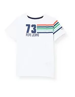 Koszulki męskie - Pepe Jeans Jacky,Koszulka męska, Biały (Optic White 802), 6 anni - miniaturka - grafika 1