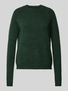 Sweter z dzianiny o kroju regular fit z raglanowymi rękawami model ‘JULIANA’ - Swetry damskie - miniaturka - grafika 1
