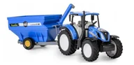 Samochody i pojazdy dla dzieci - DAFFI TRAKTOR NEW HOLLAND Z PRZYCZEPĄ 95196 - miniaturka - grafika 1