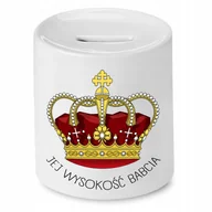 Skarbonki - SKARBONKA DLA BABCI JEJ WYSOKOŚĆ BABCIA z Nadrukiem ze Zdjęciem - miniaturka - grafika 1