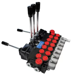 Rozdzielacz hydrauliczny Presko 7-sekcyjny z joysticki + dźwignie - Akcesoria do hydrauliki siłowej - miniaturka - grafika 2