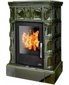 Piece wolnostojące - ABX Piec kaflowy Britania kaflowy cokół - Zielony - miniaturka - grafika 1