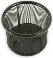 Przyborniki na biurko - TETIS Przybornik okrągły średni czarny AA075TET - miniaturka - grafika 1