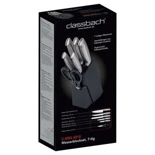 Zestaw noży kuchennych w bloku 7 elementów Classbach C-MBS 4018 (czarny) - Noże kuchenne - miniaturka - grafika 6