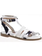 Sandały damskie - C'M Sandały w kolorze biało-czarnym - miniaturka - grafika 1