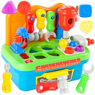 Warsztat Majsterkowicza DLA MALUSZKA Bezpieczna Wiertarka Klocki Sorter A - Sortery dla dzieci - miniaturka - grafika 1