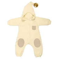 Kombinezony dla dzieci - Hi Little One kombinezon całoroczny z kapturem TOG 2,0 OverSize BOHO Ivory roz M Pom Pom - miniaturka - grafika 1