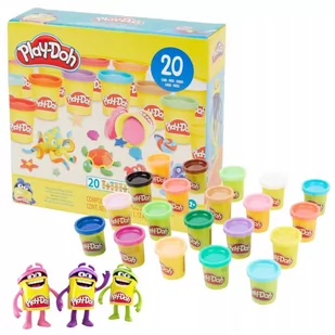 Play-Doh DUŻY ZESTAW CIASTOLINY 20TUB MULTICOLOR - Masy plastyczne - miniaturka - grafika 1