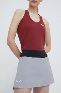Spódnice - Salewa spódnica kolor szary mini prosta - grafika 1
