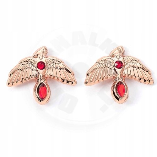 Harry Potter Kolczyki Fawkes kolor Rose Gold