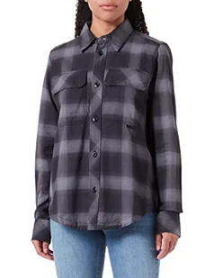 G-STAR RAW Damska koszulka z długim rękawem Regular Flap Pocket Long Sleeve Shirt, wielokolorowa (dk Black Ryan Check D335-C979), L, Wielokolorowy (Dk Black Ryan Check D335-c979), L - Koszulki i topy damskie - miniaturka - grafika 1