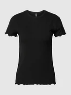 Koszulki i topy damskie - T-shirt z prążkowaniem model ‘NICCA’ - miniaturka - grafika 1