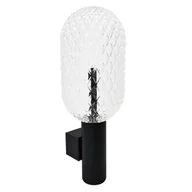 Lampy ścienne - Kinkiet ścienny szklany Tanpo 4008 Shilo tuba do biura czarny - miniaturka - grafika 1
