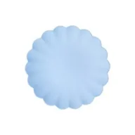 Dekoracje i nakrycia stołu na imprezę - Talerzyki plastikowe błękitne 22 x 22cm 4szt - miniaturka - grafika 1