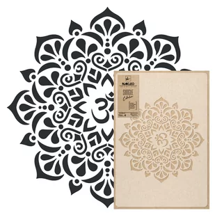Nakleo szablon malarski wielokrotny // OM MANDALA - SMALL (średnica 39cm) - Szablony malarskie - miniaturka - grafika 1