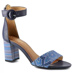 Granatowe Sandały Maciejka Letnie Buty Na Obcasie - Moda i Uroda OUTLET - miniaturka - grafika 1