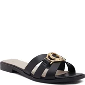 Klapki i japonki damskie - Guess Skórzane klapki - miniaturka - grafika 1