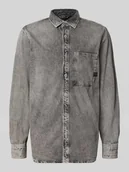 Koszule męskie - Koszula casualowa z imitacji denimu - miniaturka - grafika 1