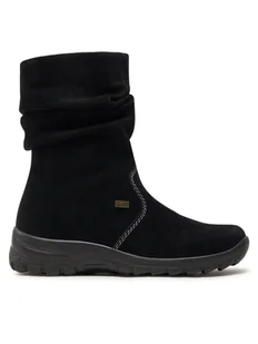 Rieker Botki Z7171-01 Czarny - Botki damskie - miniaturka - grafika 1