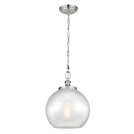 Lampy sufitowe - Lampa wisząca Tabby - kolor srebrny, transparentny - FE-TABBY-P-M - miniaturka - grafika 1