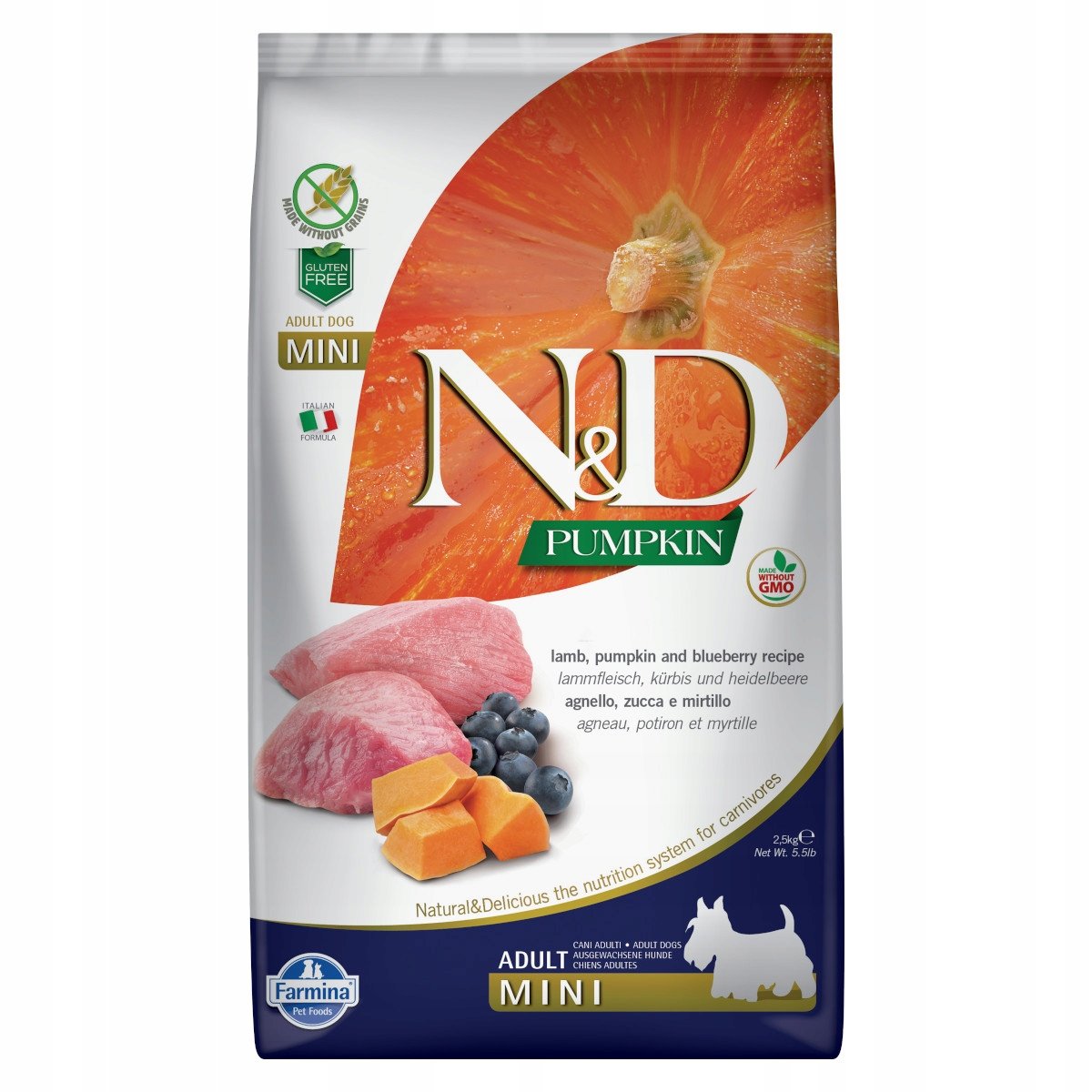 Farmina N&d Grain Free Pumpkin Lamb&Blueberry Adult Mini 7 kg