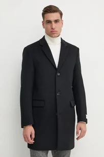 Calvin Klein płaszcz wełniany kolor czarny przejściowy K10K113664 - Płaszcze męskie - miniaturka - grafika 1