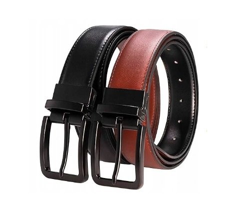 Pasek skórzany RBOCOTT męski do spodni DWUSTRONNY czarny brązowy KLASYCZNY