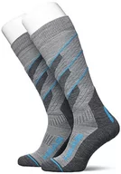Skarpetki damskie - HEAD Skarpety narciarskie dla początkujących w kształcie litery V (2 sztuki), Grey / Sky Blue Combo, 31-34 EU - miniaturka - grafika 1