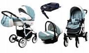 Wózki dziecięce - BabyLux WhiteLux 4w1 + baza Isofix 5904905104458 - miniaturka - grafika 1