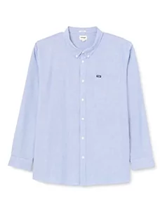 Wrangler Męska koszula z guzikami 1 PKT, niebieski nadruk, rozmiar L - Koszule męskie - miniaturka - grafika 1
