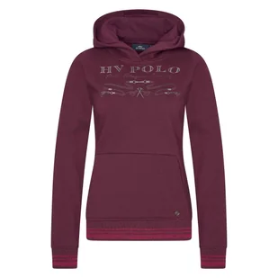 Bluza HV POLO Hoodie HVPAriel bordowa, rozmiar: M - Kurtki jeździeckie - miniaturka - grafika 1
