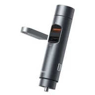 Ładowarki samochodowe - Baseus Transmiter FM Bluetooth 5.0 ładowarka samochodowa 2x USB 3 A 18 W PPS Quick Charge 3.0 AFC FCP szary (CCNLZ-C0G) - miniaturka - grafika 1