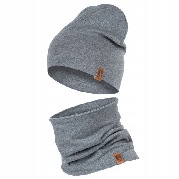 Czapka Dziecięca Wiosenna Jesienna Komin Komplet Bawełna Dla Dzieci 48-56