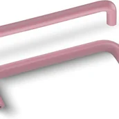 Zawiasy, okucia i inne akcesoria - 4 sztuki aluminiowych uchwytów meblowych 128 mm, uchwytów do drzwiczek szafki ze śrubami, gałki do szuflad do szafek kuchennych, różowe - miniaturka - grafika 1