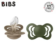 Śliniaki i fartuszki - BIBS COUTURE 2-PACK DARK OAK & GREEN HUNTER M Smoczek Anatomiczny silikonowy - miniaturka - grafika 1