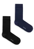 Skarpetki damskie - Klasyczne skarpety męskie czarne i granatowe A-REO, dwupak - miniaturka - grafika 1