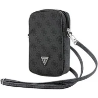 Etui i futerały do telefonów - Guess torebka Zip 4G Triangle Czarny - miniaturka - grafika 1