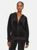 Bluzy damskie - Juicy Couture Bluza Halan JCWAS24342 Czarny Oversize - miniaturka - grafika 1