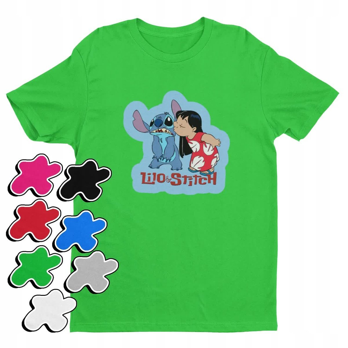 Koszulka T-Shirt Dziecięca Z Nadrukiem Duży Wybór Lilo Stitch -L 146-152