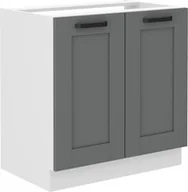 Szafki kuchenne - Szafka pod zlewozmywak LAILI – szerokość 80 cm, szara/biała - miniaturka - grafika 1