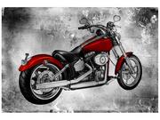 Fototapety - Oobrazy Fototapeta Czerwony motocykl, 200x135 cm - miniaturka - grafika 1