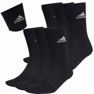 Skarpetki męskie - Adidas Nowe Skarpety Skarpetki Zestaw Czarne + Czarne 40-42 6 Par - miniaturka - grafika 1