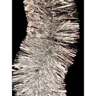 Łańcuch choinkowy grubo cięty 200 x 7 cm srebrny - Ozdoby bożonarodzeniowe - miniaturka - grafika 1