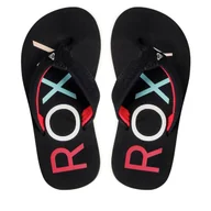 Buty dla dziewczynek - Japonki Roxy ARGL100281 Czarny - miniaturka - grafika 1