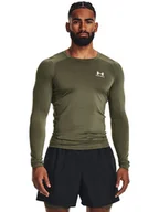 Koszulki sportowe męskie - Under Armour Koszulka sportowa "HG Armour Comp" w kolorze khaki - miniaturka - grafika 1