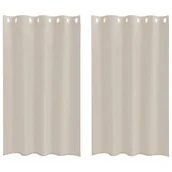 Zasłony - vidaXL Zasłony z zasłonami 2 pcs Piasek 140 x 175 cm Poliester - miniaturka - grafika 1