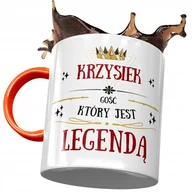 Kubki - Kubek Pomarańczowy Dla Krzyśka Kolegi na Prezent z Nadrukiem ze Zdjęciem+ Opakowanie na prezent (wzór 01) - miniaturka - grafika 1