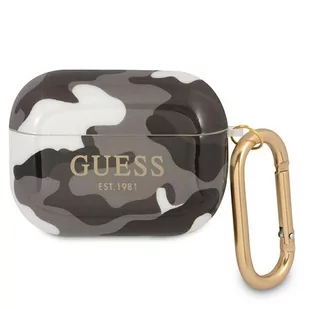 Guess Guess GUAPUCAMG AirPods Pro cover czarny/black Camo Collection GUE1118BLK - Akcesoria do słuchawek - miniaturka - grafika 1