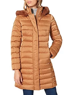 Geox W Bettanie Płaszcz Pióro dla Kobiet, Beżowy (Deep Tan), 38 - Płaszcze damskie - miniaturka - grafika 1